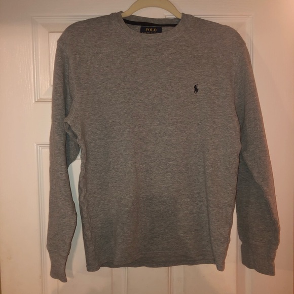 Polo by Ralph Lauren Gray Thermal Pullover - Picture 1 of 4
